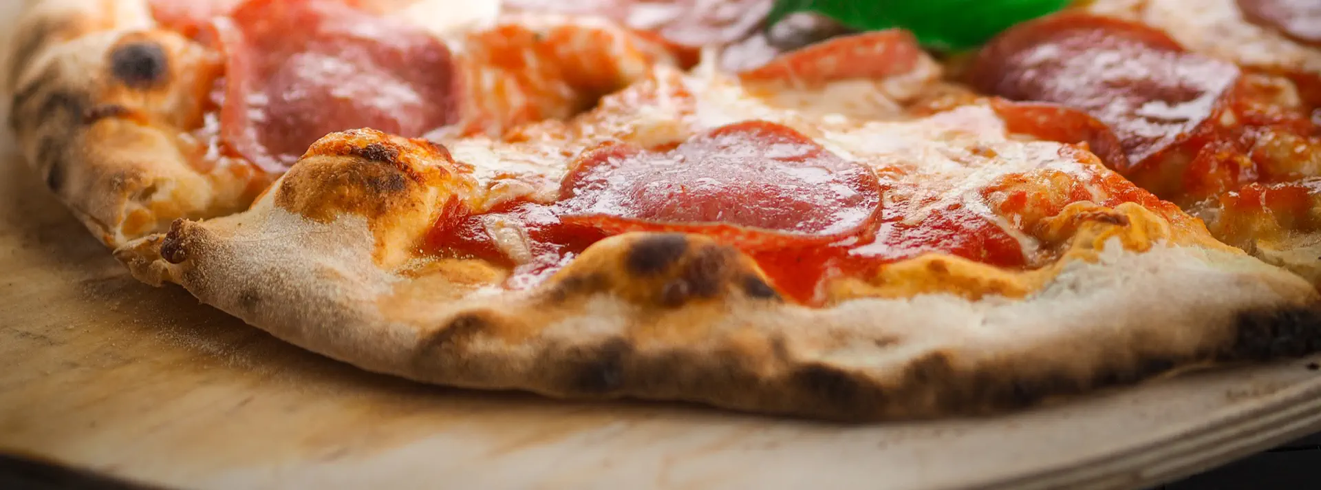 Wood-fired Italian-style pizza